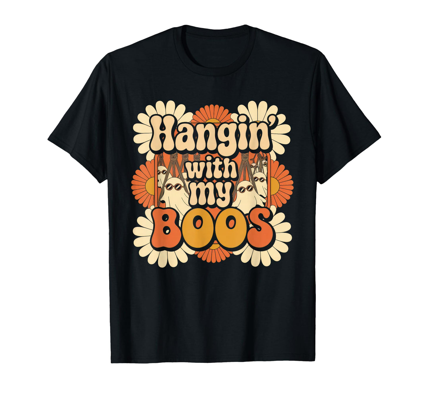 Hangin' with My Boos Tshirt Halloween Ghost Scary Witch Men T-Shirt
