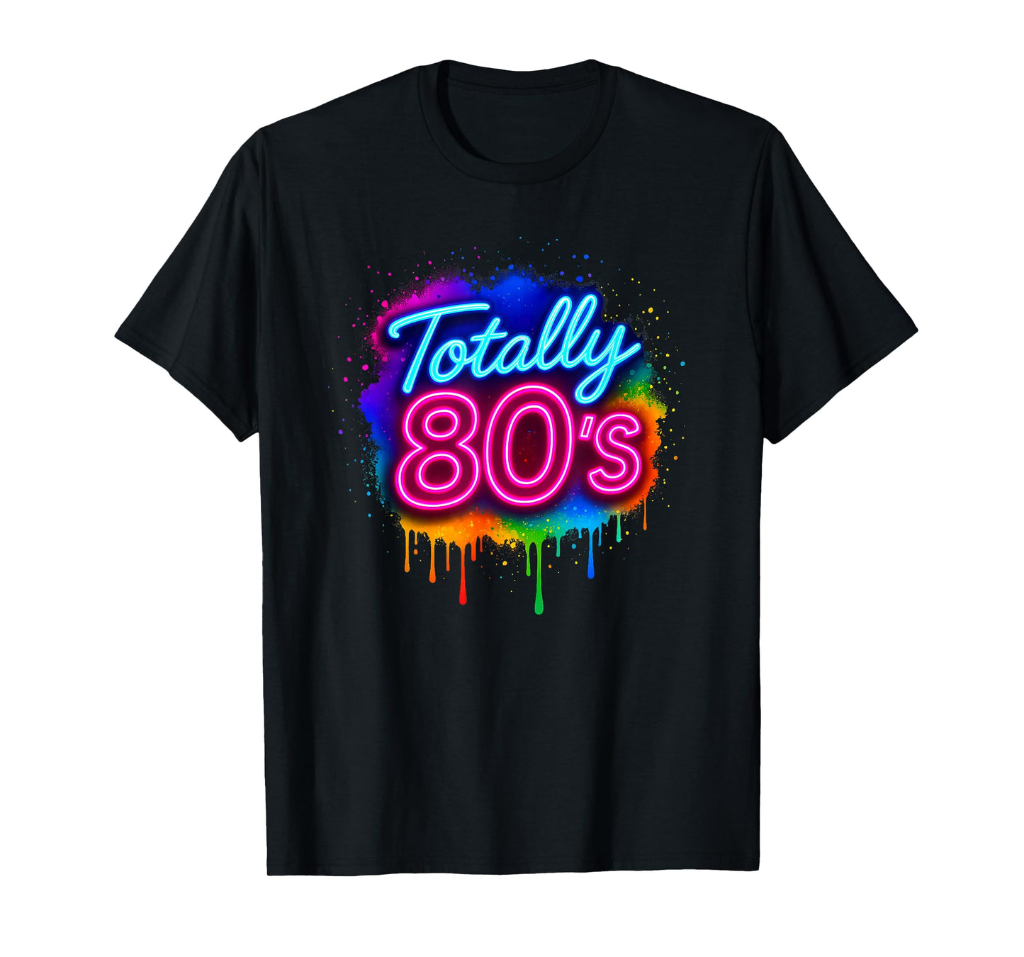 1980's Colorful Totally 80's Funny Retro 80 Rave Theme Party T-Shirt