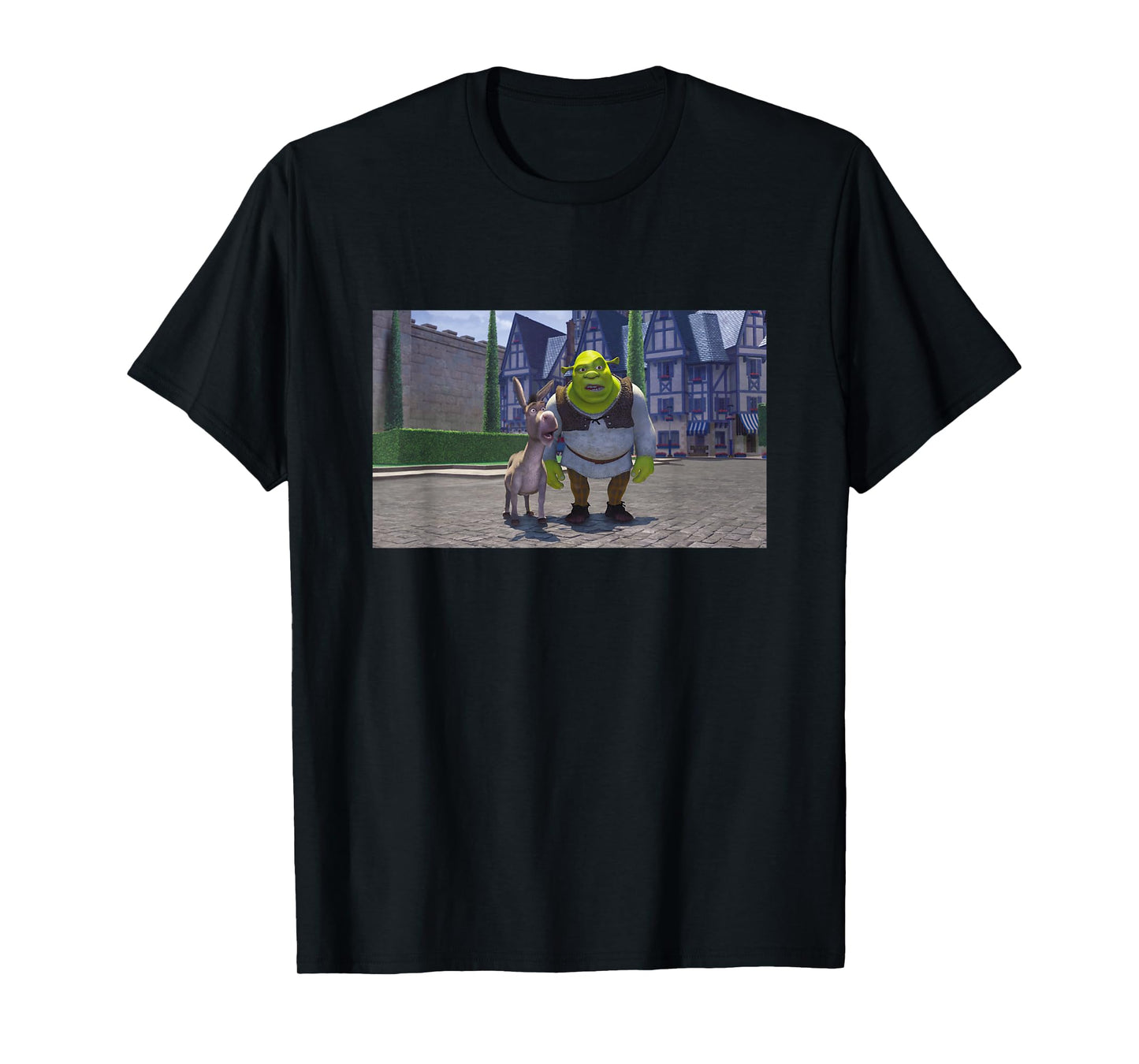 Shrek Iconic Donkey & Shrek Photo Scene Big Chest Poster T-Shirt