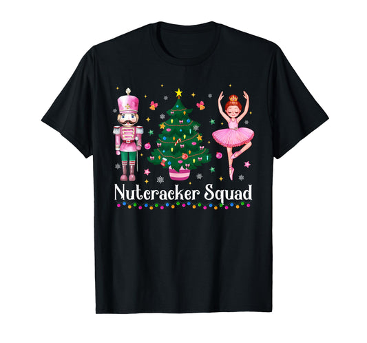 Christmas Nutcracker Squad Ballet Dance Women Kids Girls T-Shirt