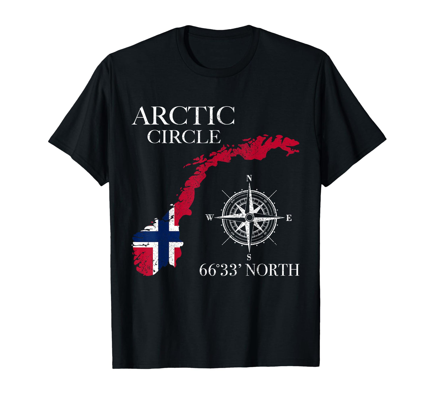 Norway Arctic Circle Norwegian Flag Pride Souvenir Norge T-Shirt