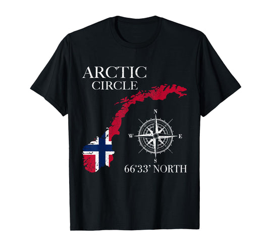 Norway Arctic Circle Norwegian Flag Pride Souvenir Norge T-Shirt