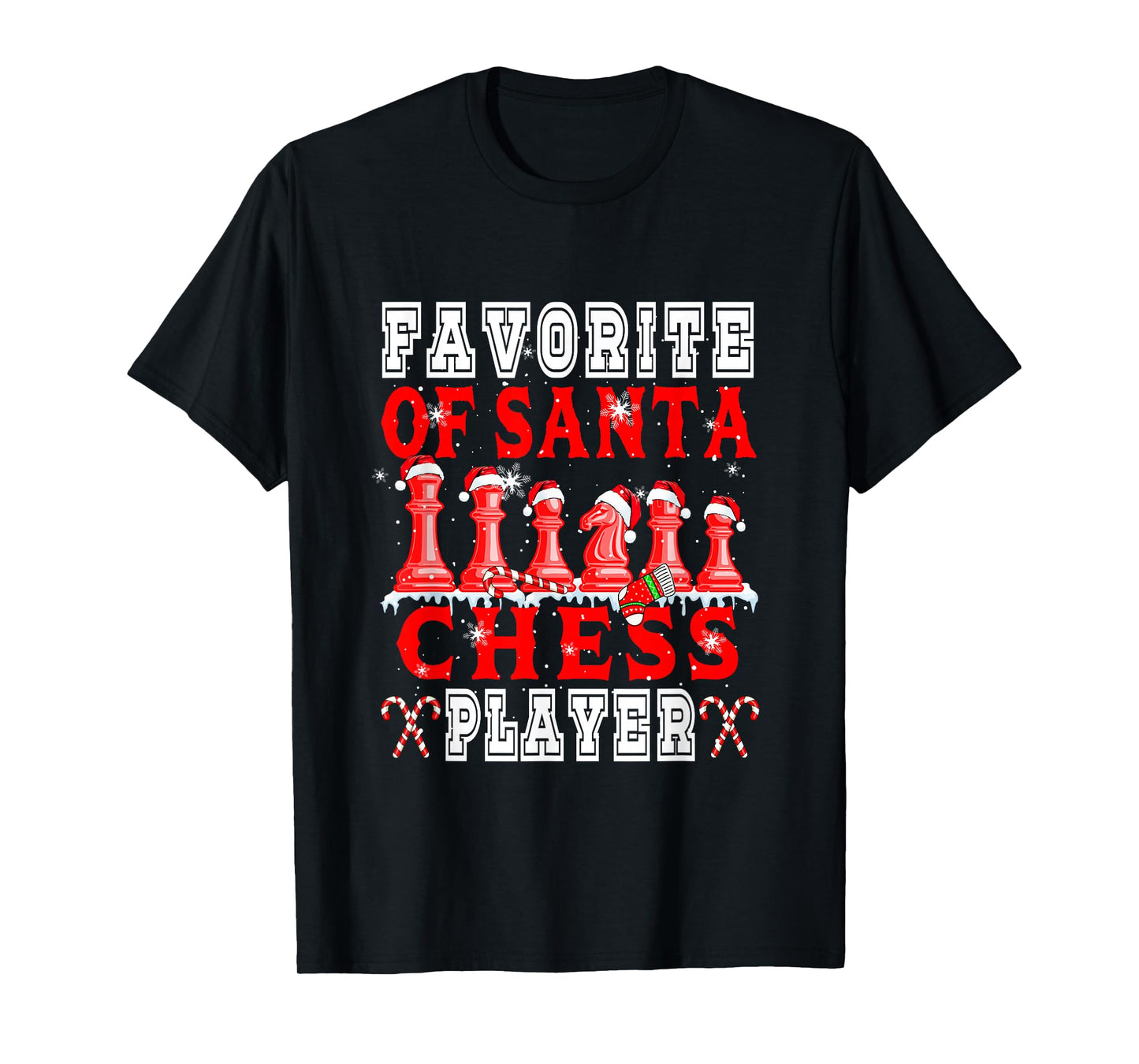 Favorite of Xmas Santa Funny Chess Player Matching Team T-Shirt
