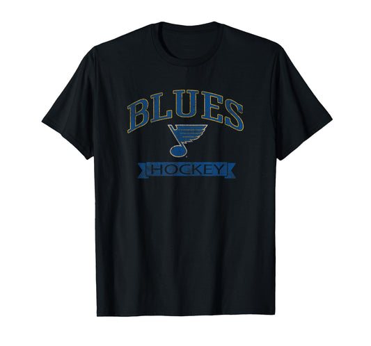 St. Louis Blues Vintage Hockey Black Officially Licensed T-Shirt