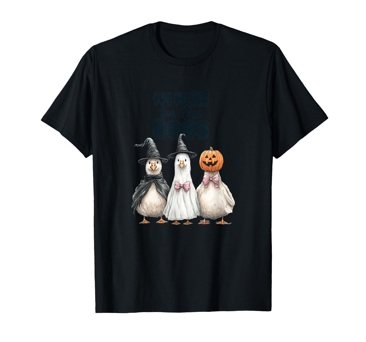 Funny Halloween Goose, Witch Ghost Cute Pet Costume T-Shirt