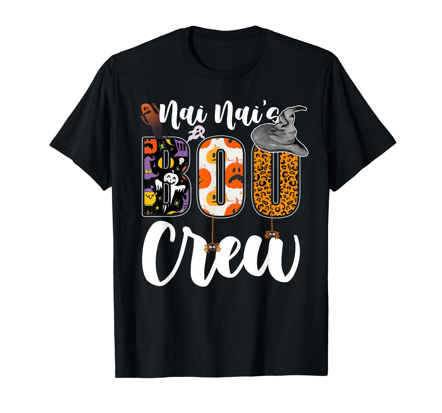 NAI Nai's Boo Crew Halloween Grandma Grandkids Matching T-Shirt
