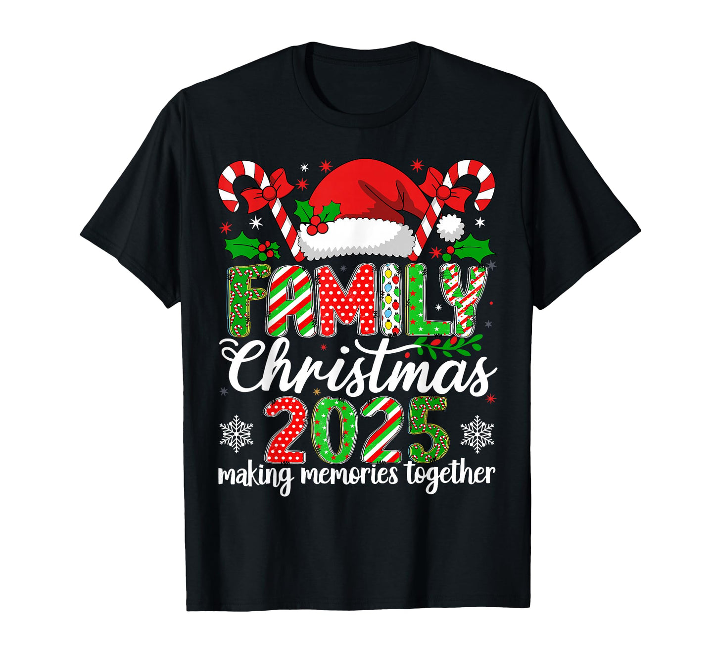 Family Christmas 2025 Matching Outfit Xmas Squad Santa Group T-Shirt