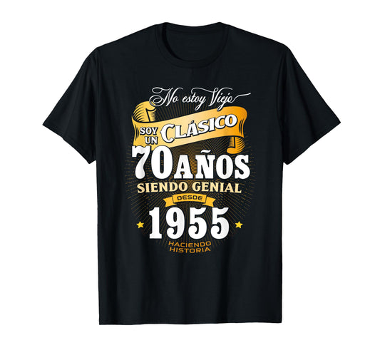70th Birthday gift for Men in Spanish Regalo cumpleanos 70 T-Shirt