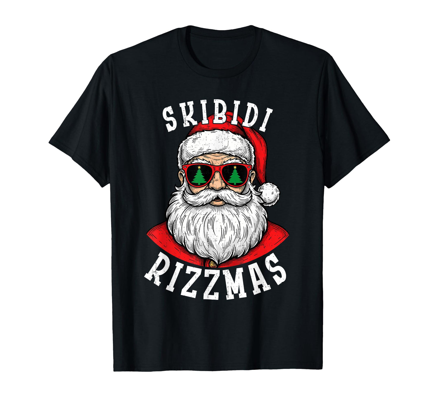 Skibidi Rizzmas Shirt Funny Merry Rizzmas Santa Christmas T-Shirt
