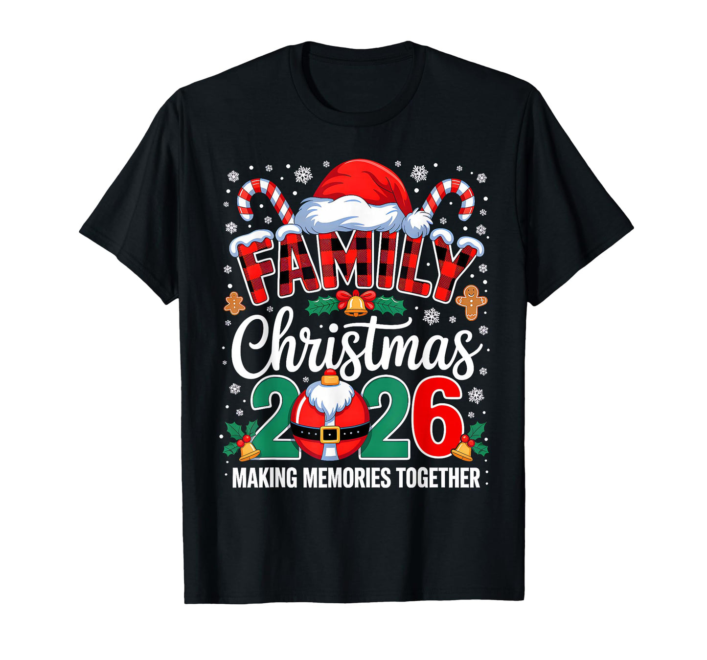 Family Christmas 2026 Matching Squad Santa Elf Funny Xmas T-Shirt