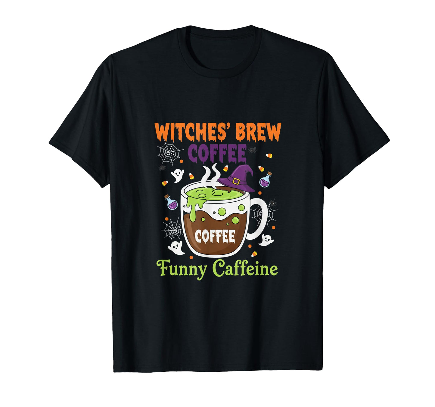 Witches Brew Coffee Halloween Funny Caffeine T-Shirt