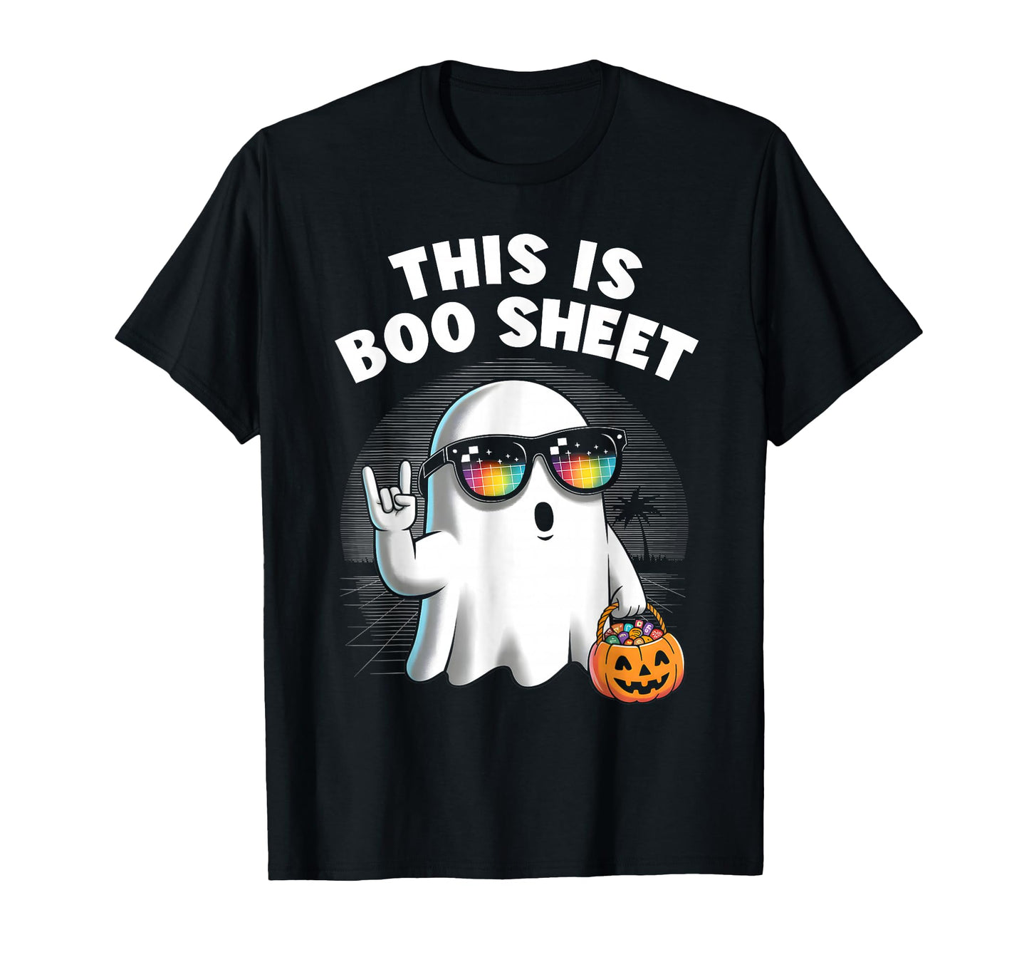 This is Boo Sheet Ghost Retro Halloween Costume Men Women T-Shirt