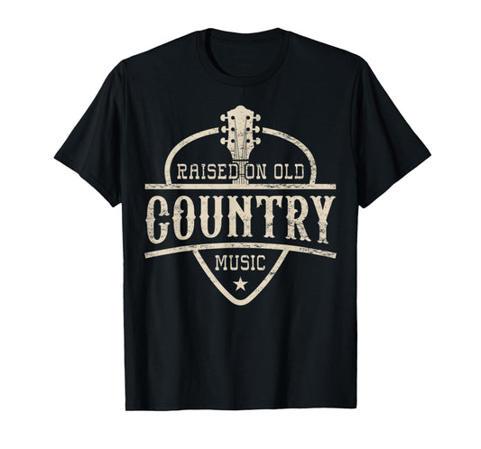Raised On Old Country Music 80s 90s Vintage Southern Music T-Shirt