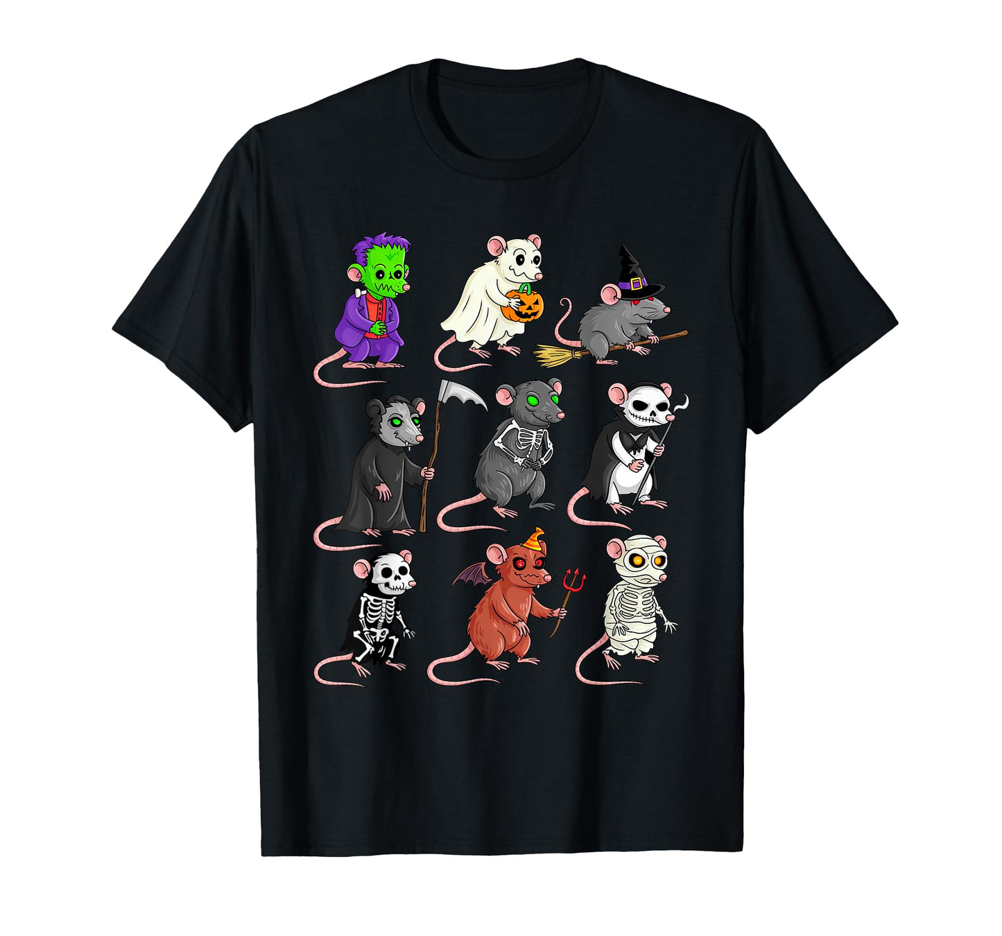 Rat Spooky Witch Boo Zombie Rat Halloween Boys & Girls T-Shirt