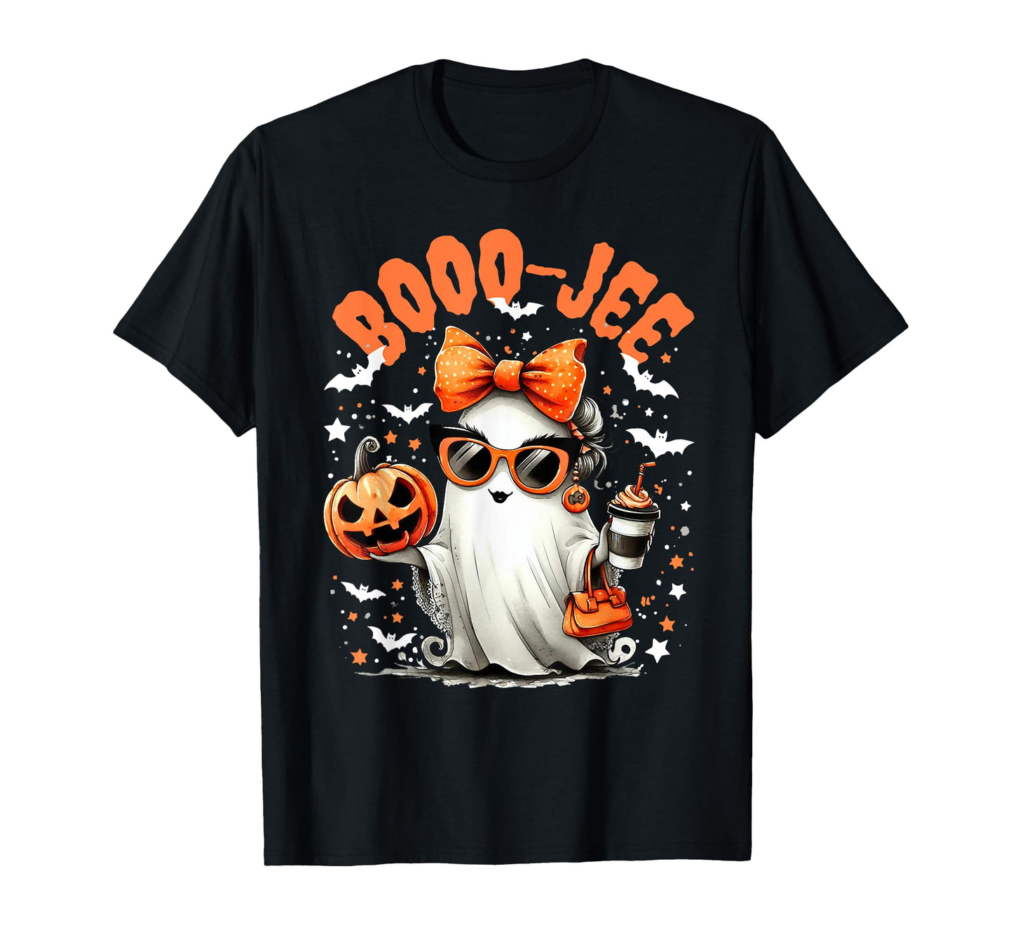 Boo-Jee Trick Or Treat Spooky Ghost Jack O Lantern Halloween T-Shirt