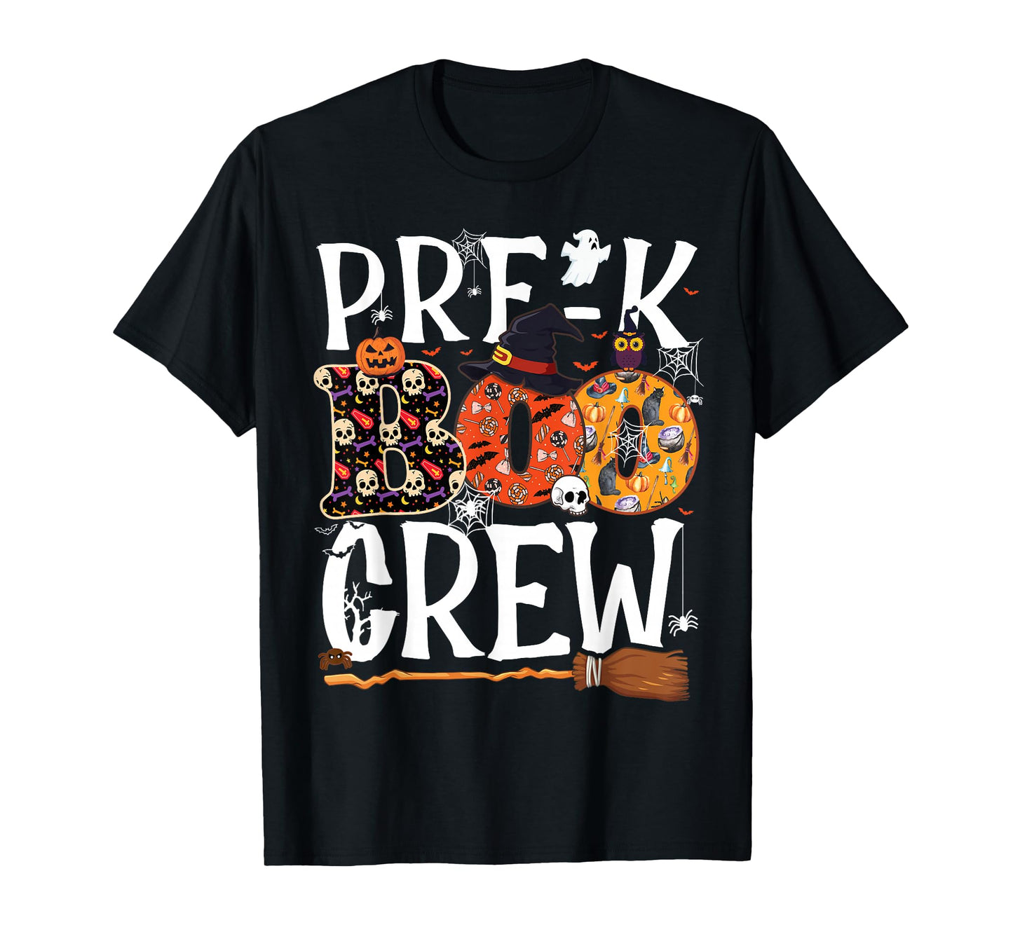 Pre-K Boo Crew Cute Ghost Halloween Pre K Teacher Kids T-Shirt