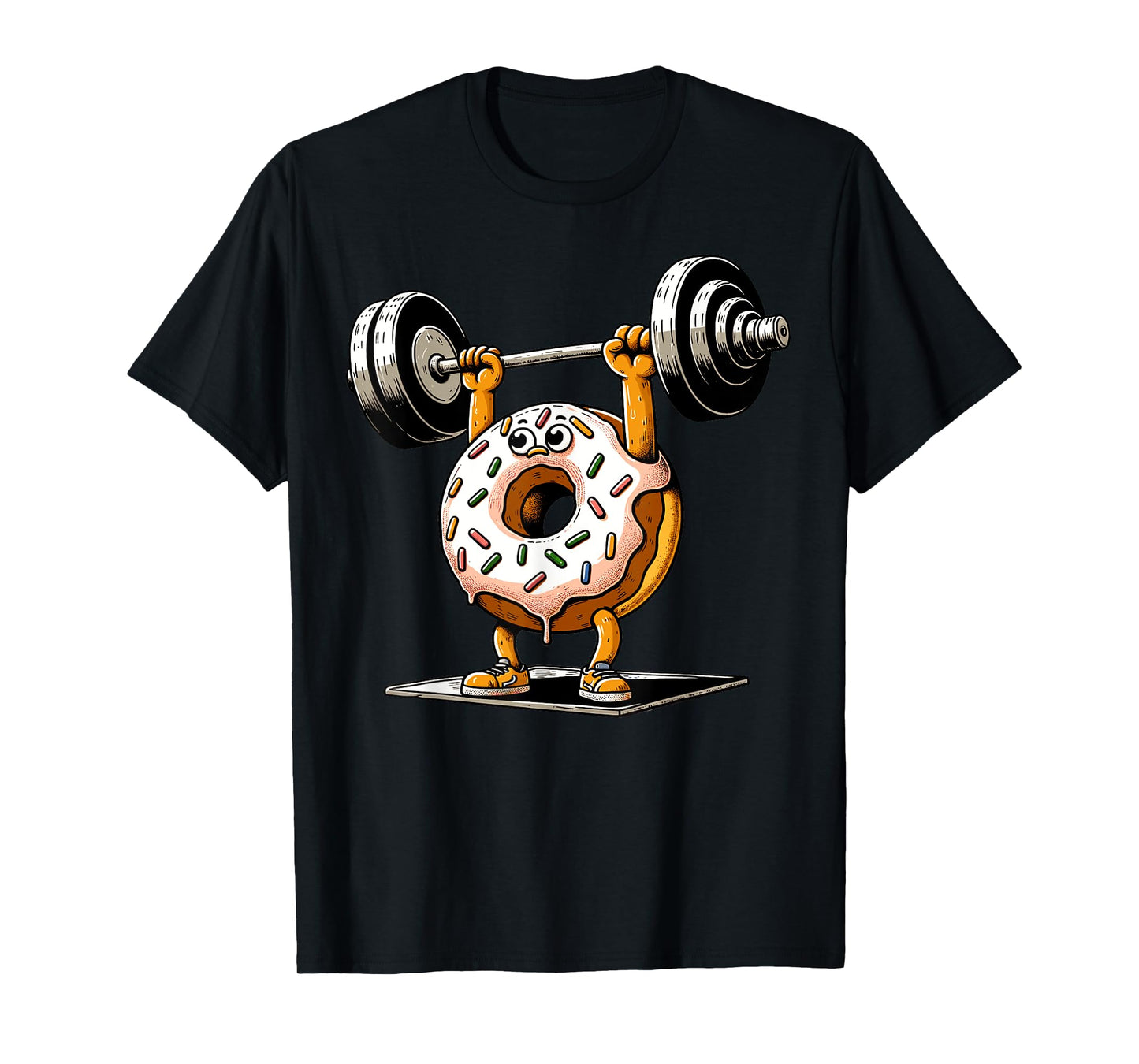 Weightlifting - Funny Fitness Workout Gym Donut Lover T-Shirt