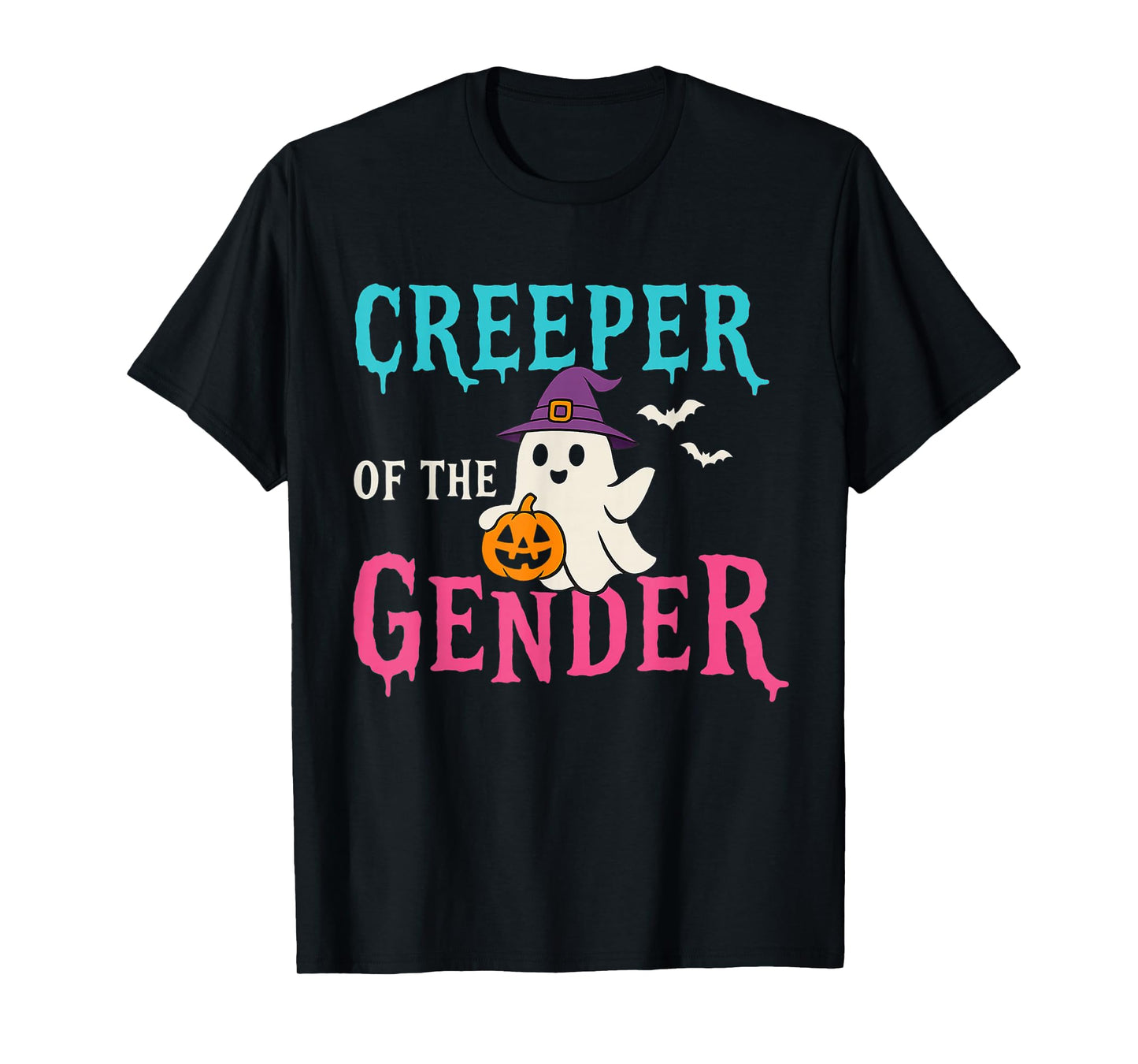 Creeper of The Gender Cute Ghost Halloween Gender Reveal T-Shirt