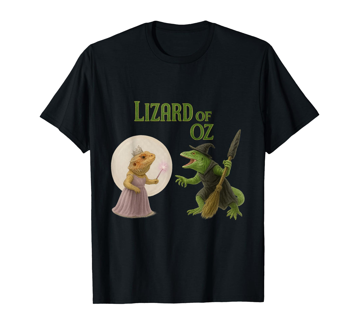 Lizard vs Reptile Parody Fantasy Artwork T-Shirt