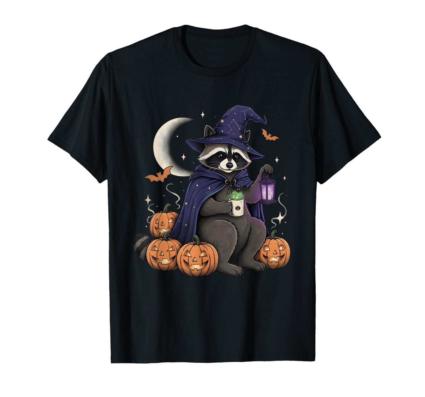 Funny Raccoon Halloween Spooky Costume Ghost Pumpkin Lovers T-Shirt