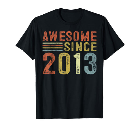Awesome Since 2013 12th Birthday Retro Gifts Born In 2013 T-Shirt