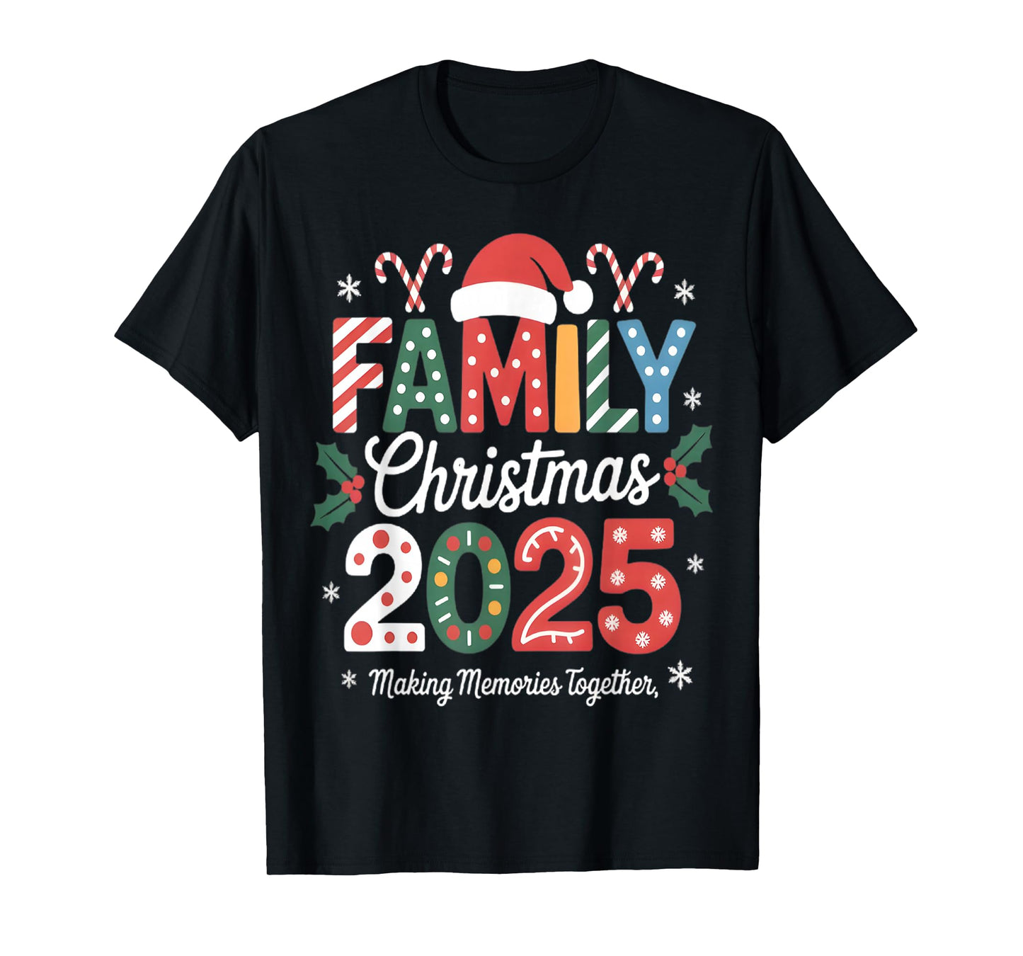 Family Christmas 2025 Matching Squad Santa Elf Funny Xmas T-Shirt