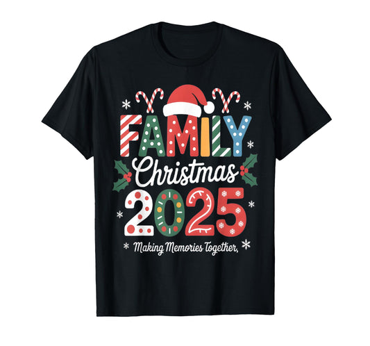 Family Christmas 2025 Matching Squad Santa Elf Funny Xmas T-Shirt