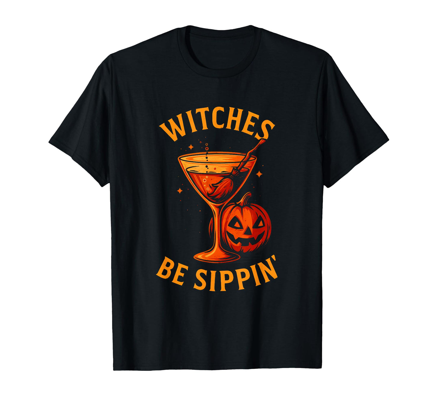 Spooky Cocktail Witches Be Sippin Halloween Party Costume T-Shirt