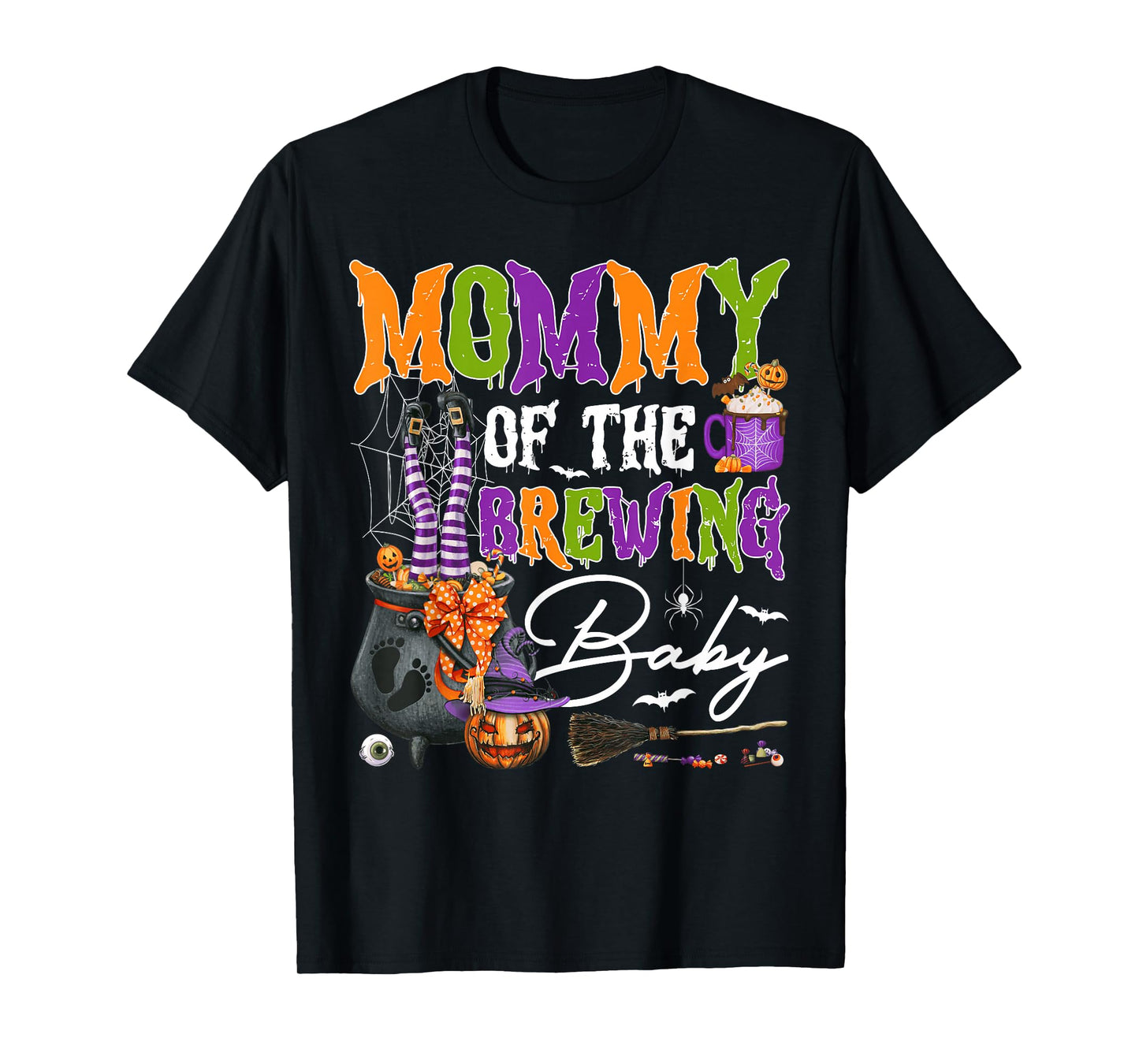 Mommy of The Brewing Baby Halloween Day Pregnant Mom Women T-Shirt