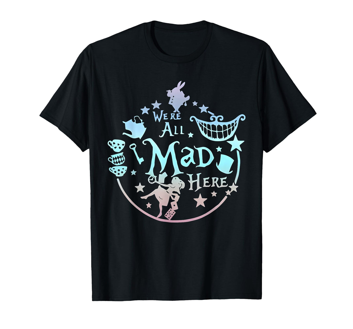 We're All Mad Here Vintage Adventures Vacation Funny Holiday T-Shirt