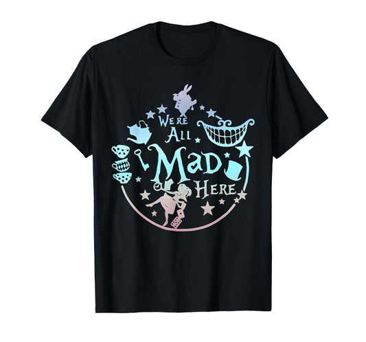 We're All Mad Here Vintage Adventures Vacation Funny Holiday T-Shirt