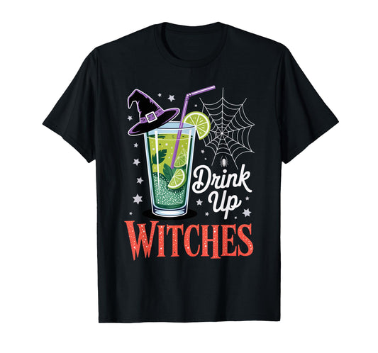 Drink Up Witches Mojito Cocktail Funny Halloween Outfit T-Shirt