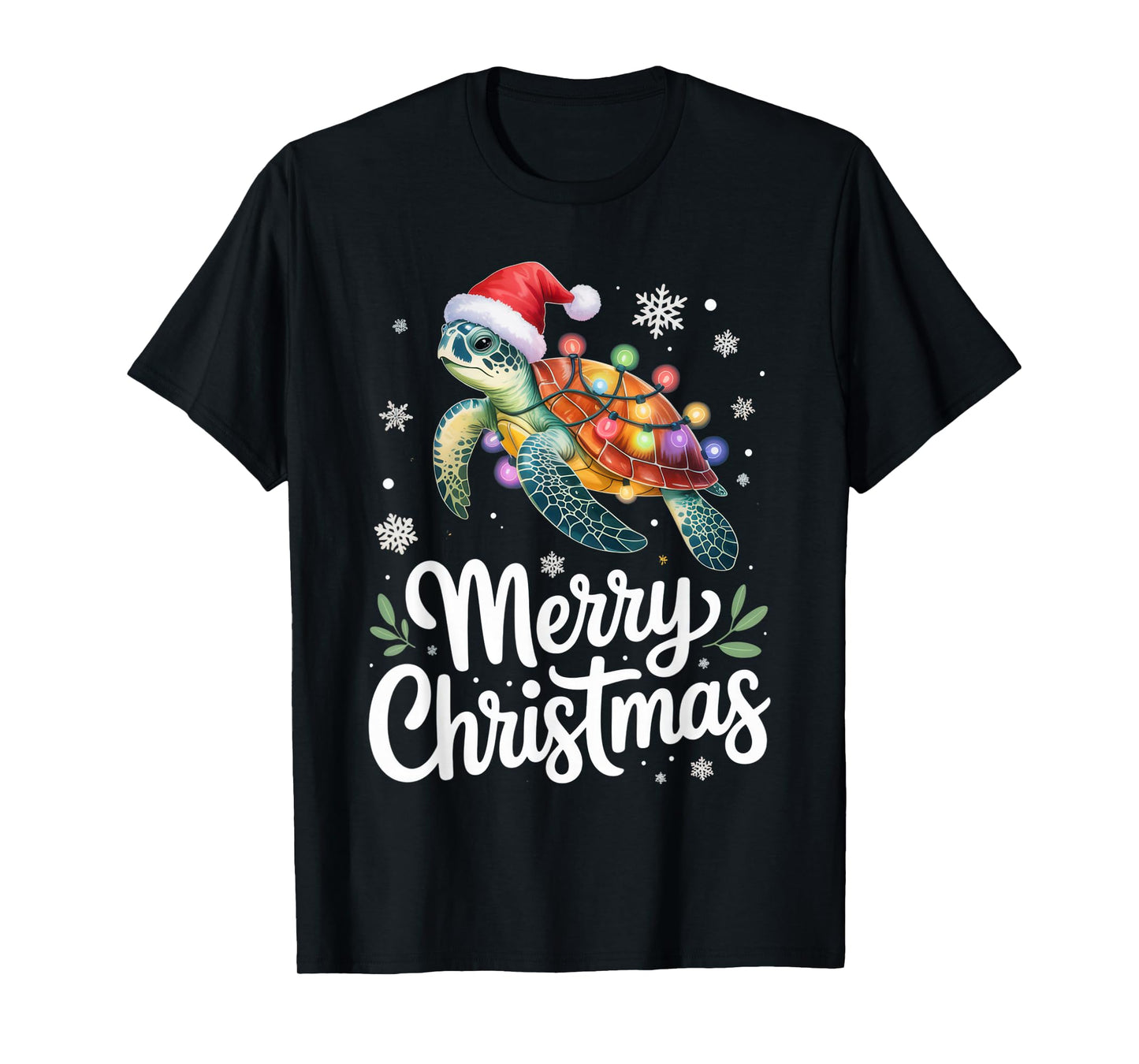 Merry Christmas Sea Turtle Lovers Holiday Cheer T-Shirt