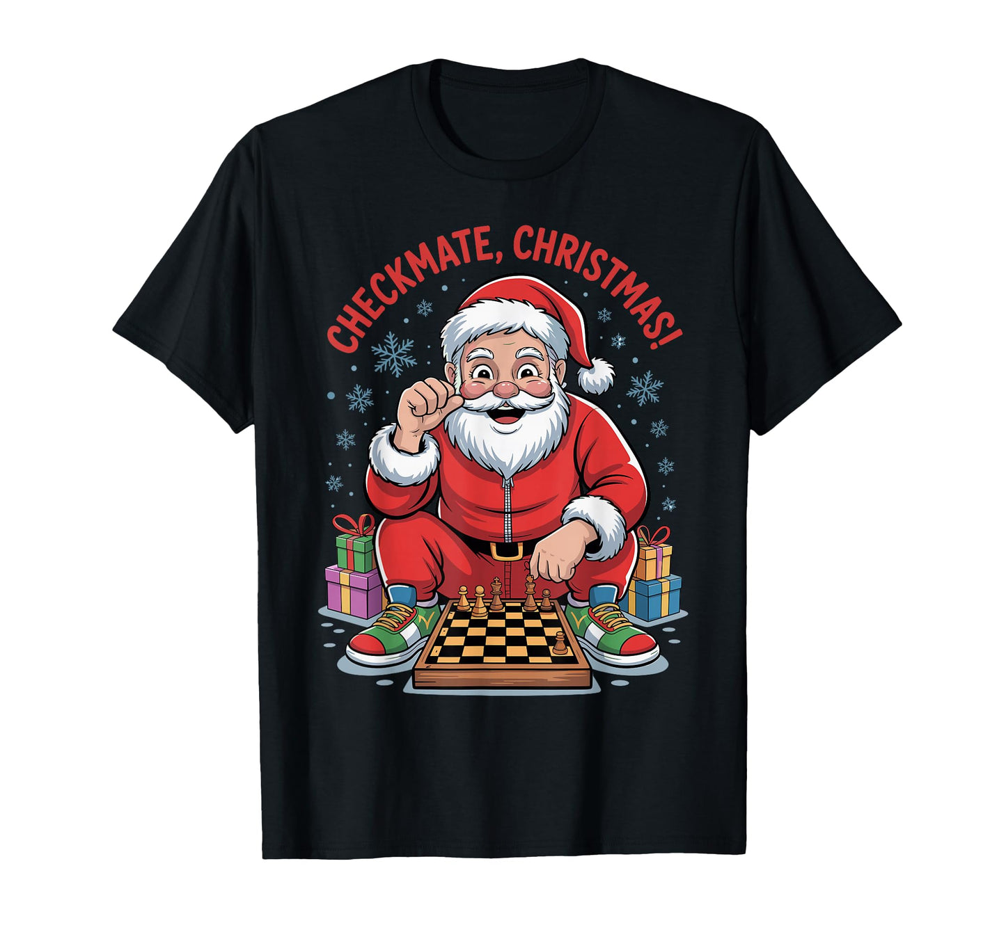 Funny Santa Playing Chess Holiday Christmas Xmas Pajama T-Shirt
