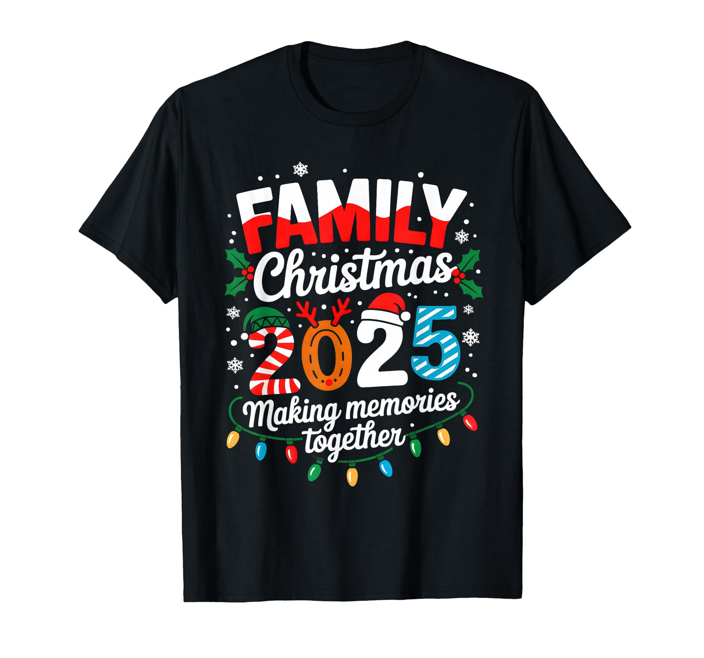 Family Christmas 2025 Matching Family Xmas Squad Santa 2025 T-Shirt