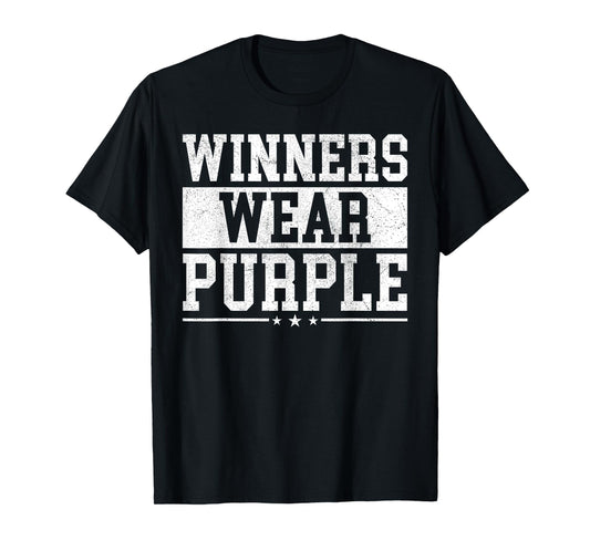 Winners Wear Purple Color War Camp Spirit Game Team Wear T-Shirt