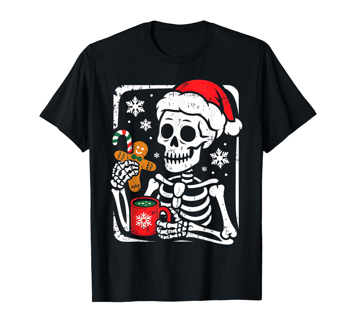 Christmas Skeleton Hot Chocolate Funny Xmas Men Women Kids T-Shirt