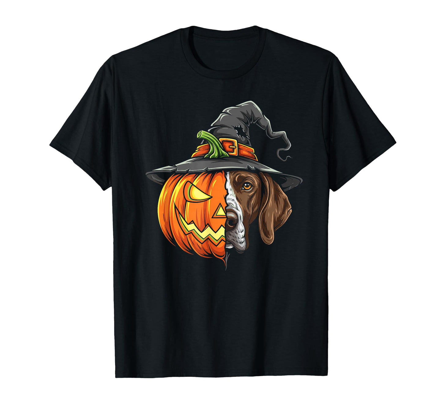 German Shorthaired Pointer Pumpkin Jack O Lantern Halloween T-Shirt