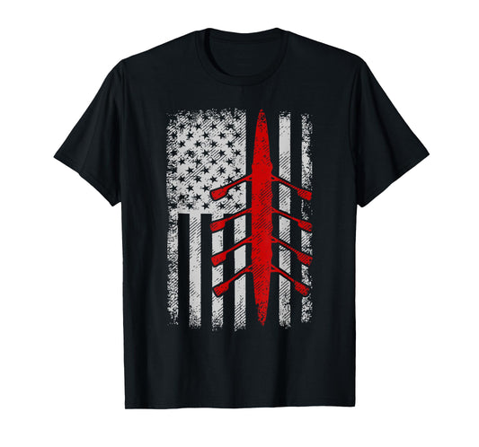 American Flag Rowing T-Shirt