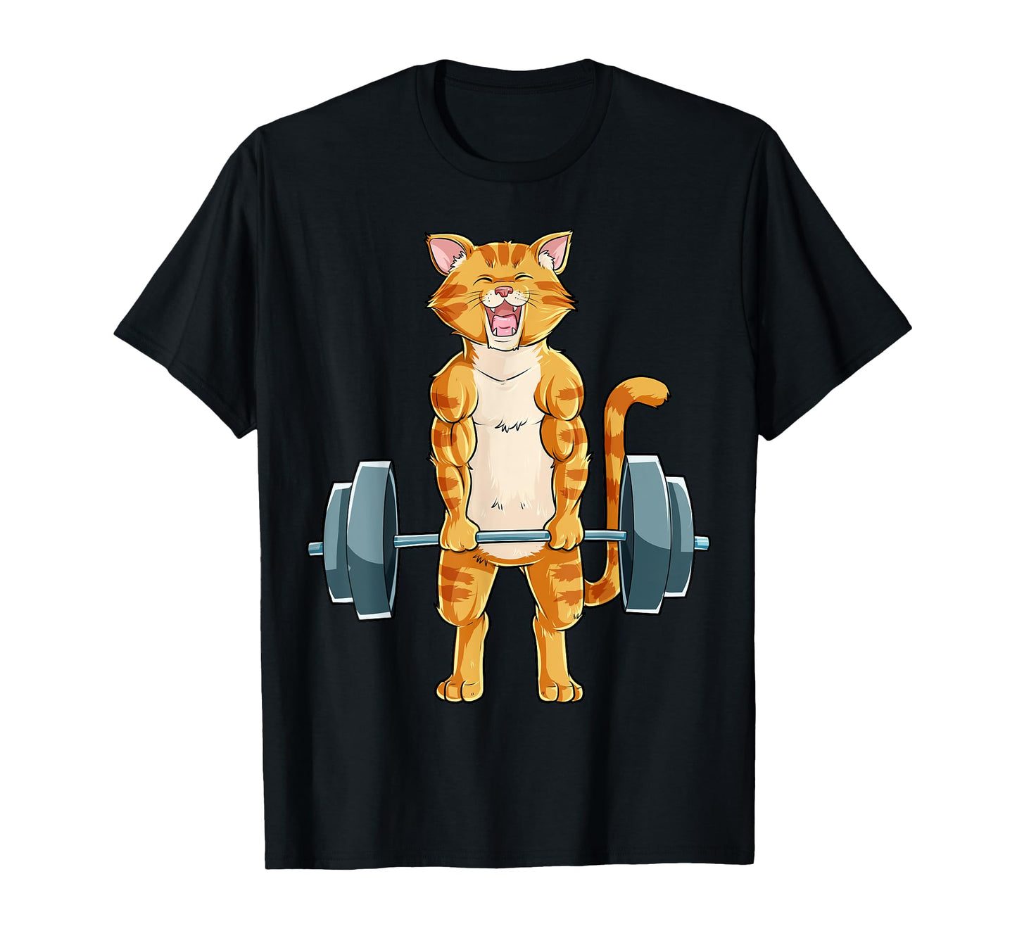 Cat Weightlifting Powerlifting Deadlift Fitness Gym Workout Men Women Girls Kids T-Shirt