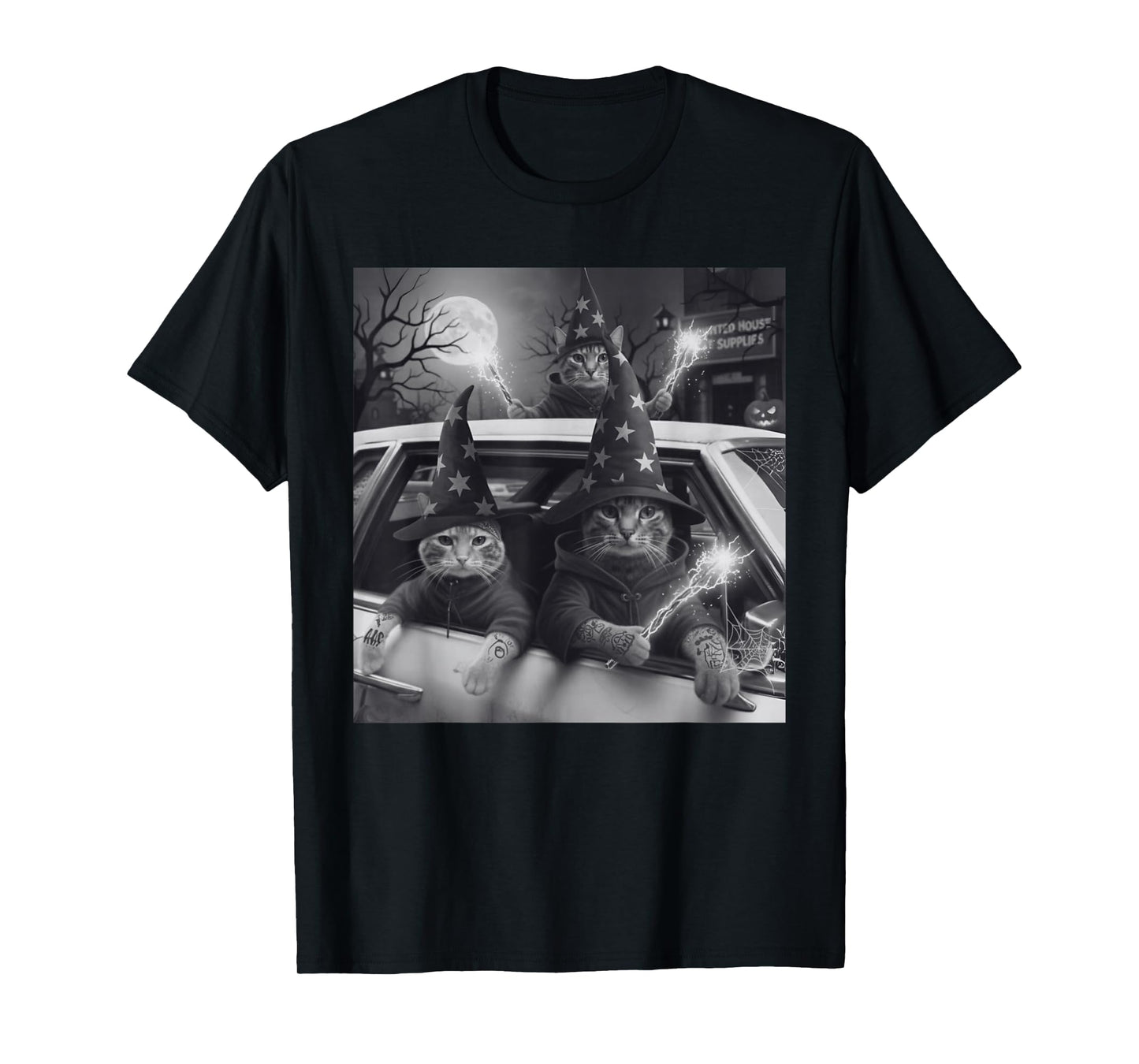 Funny Gangster Cat Street Design Men Women Kids Boys Girls T-Shirt