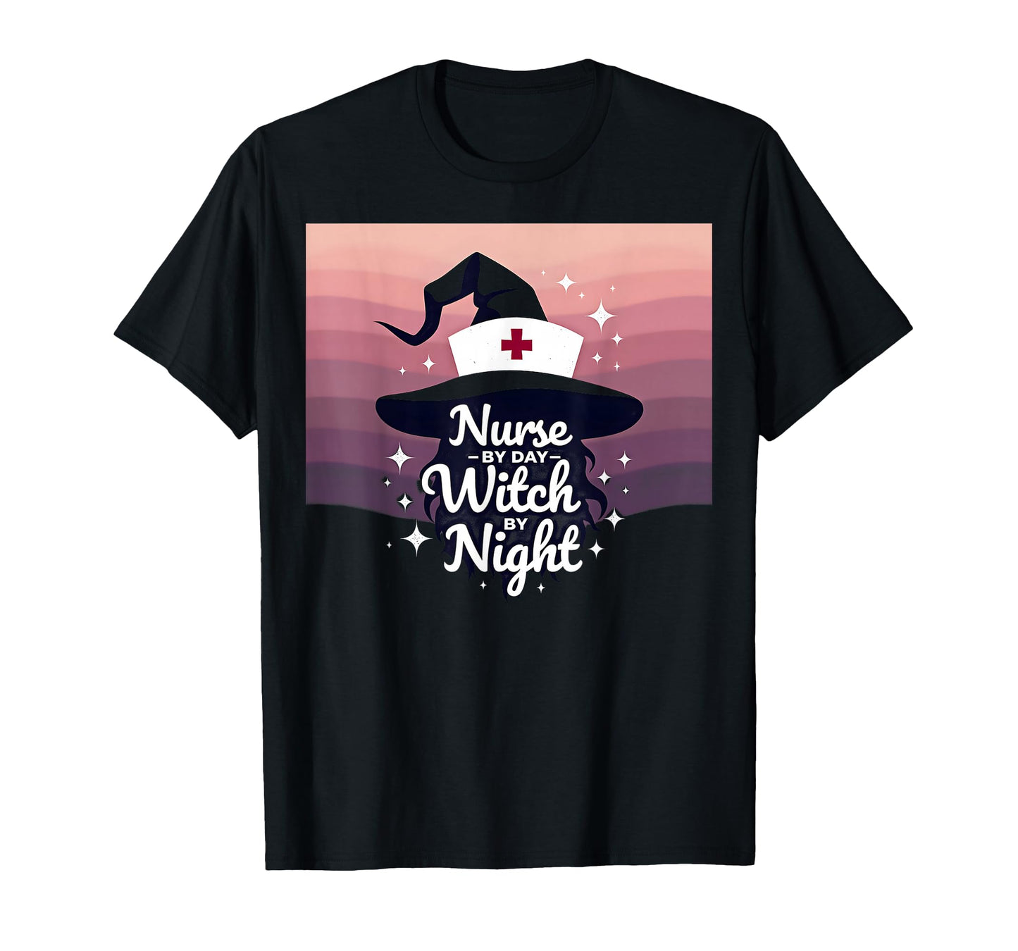 Halloween Nurse by Day, Witch by Night Occupation Theme T-Shirt