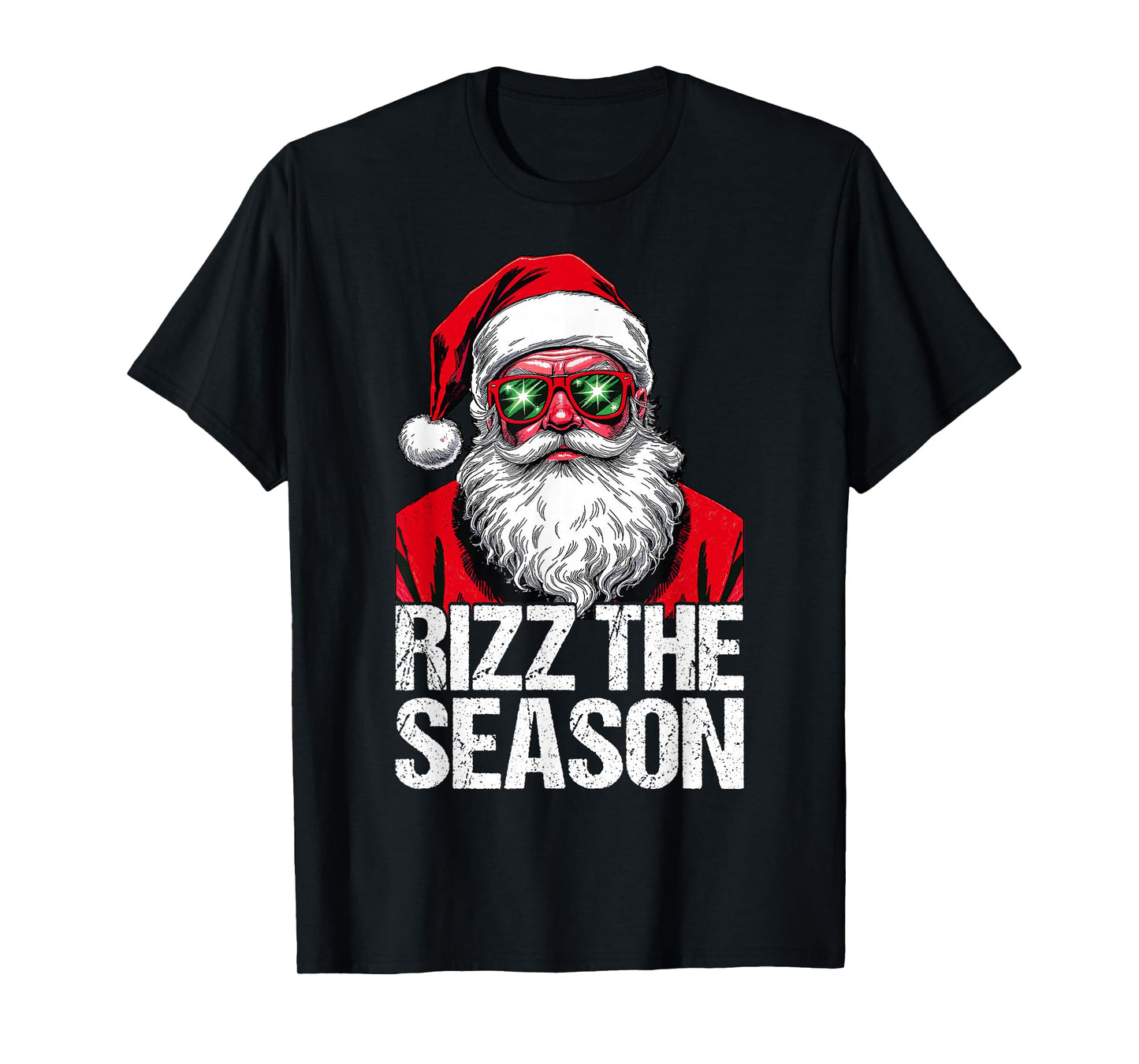 Rizz The Season Christmas Funny Santa Men Teen Boys T-Shirt