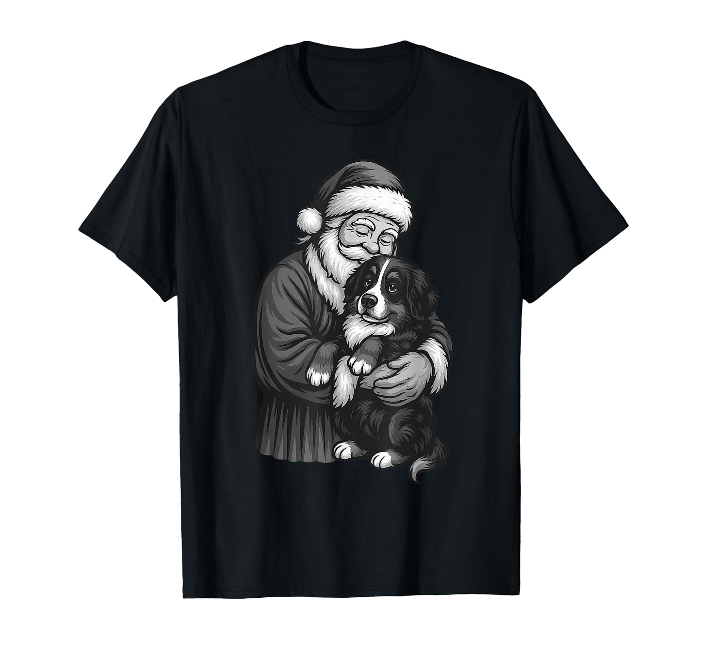 Bernese Mountain Dog Santa Claus Christmas Dog Lover T-Shirt