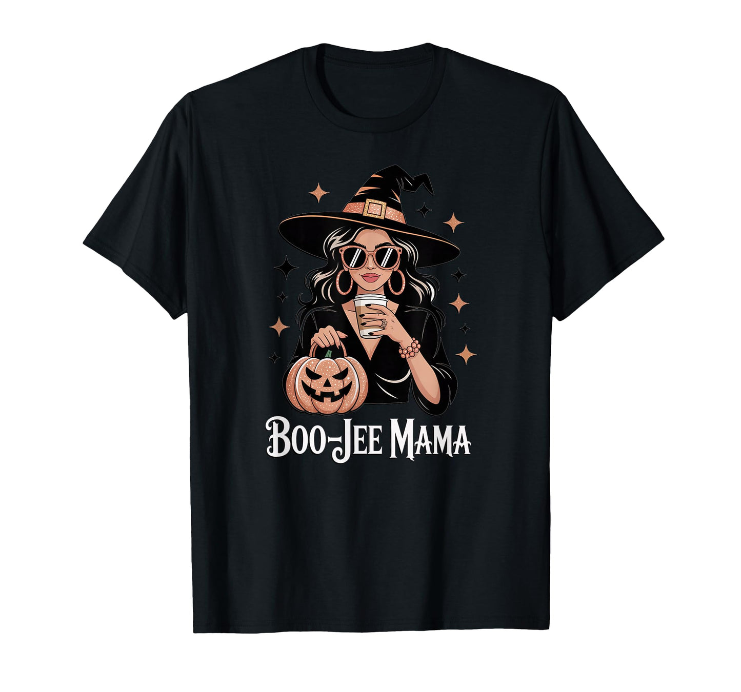 Boo-JEE Mama – Glam Witch Halloween for Moms Ladies T-Shirt