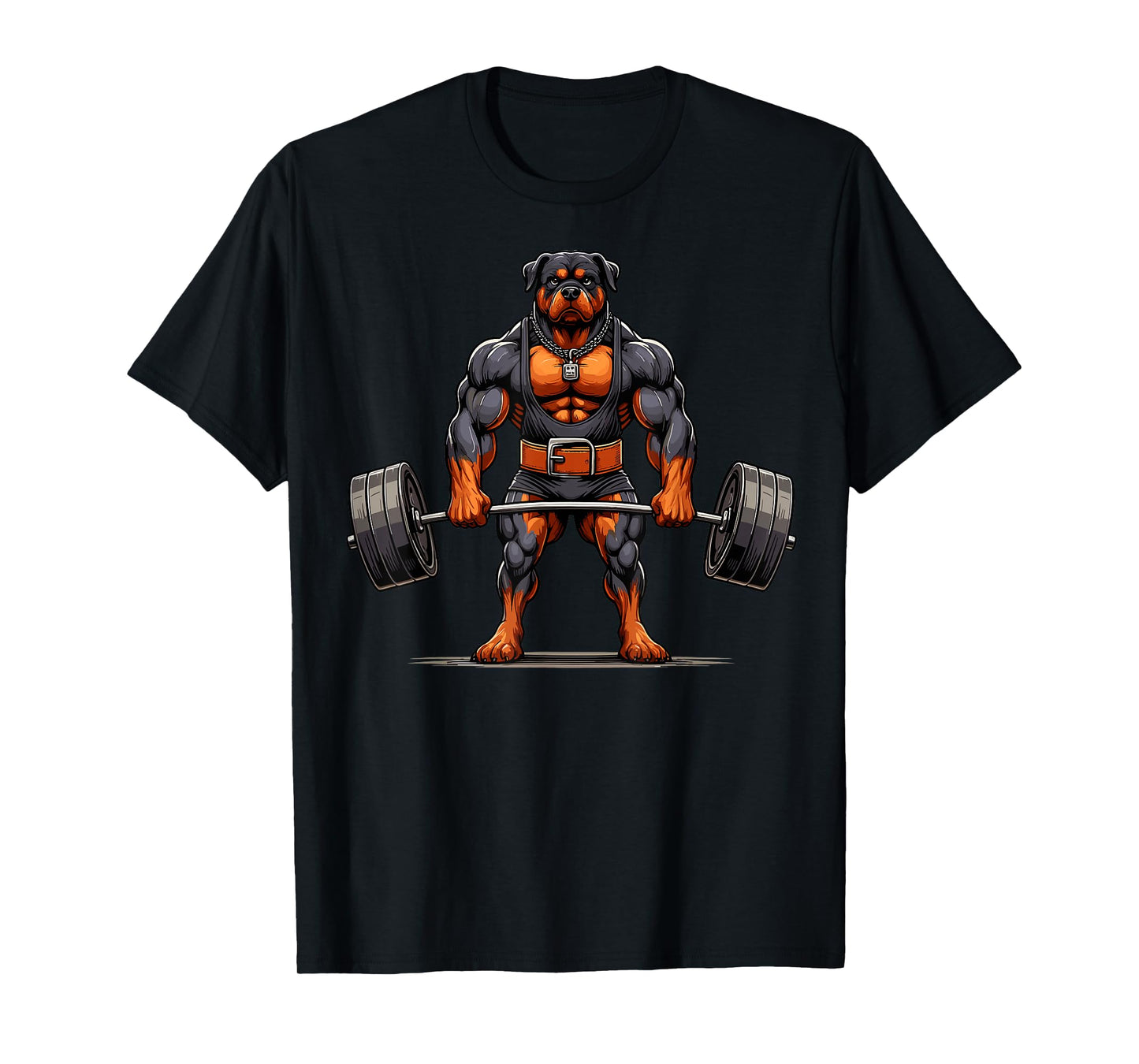 Muscle Rottweiler Dog Deadlifting Gym Weightlifting Workout Men Women T-Shirt