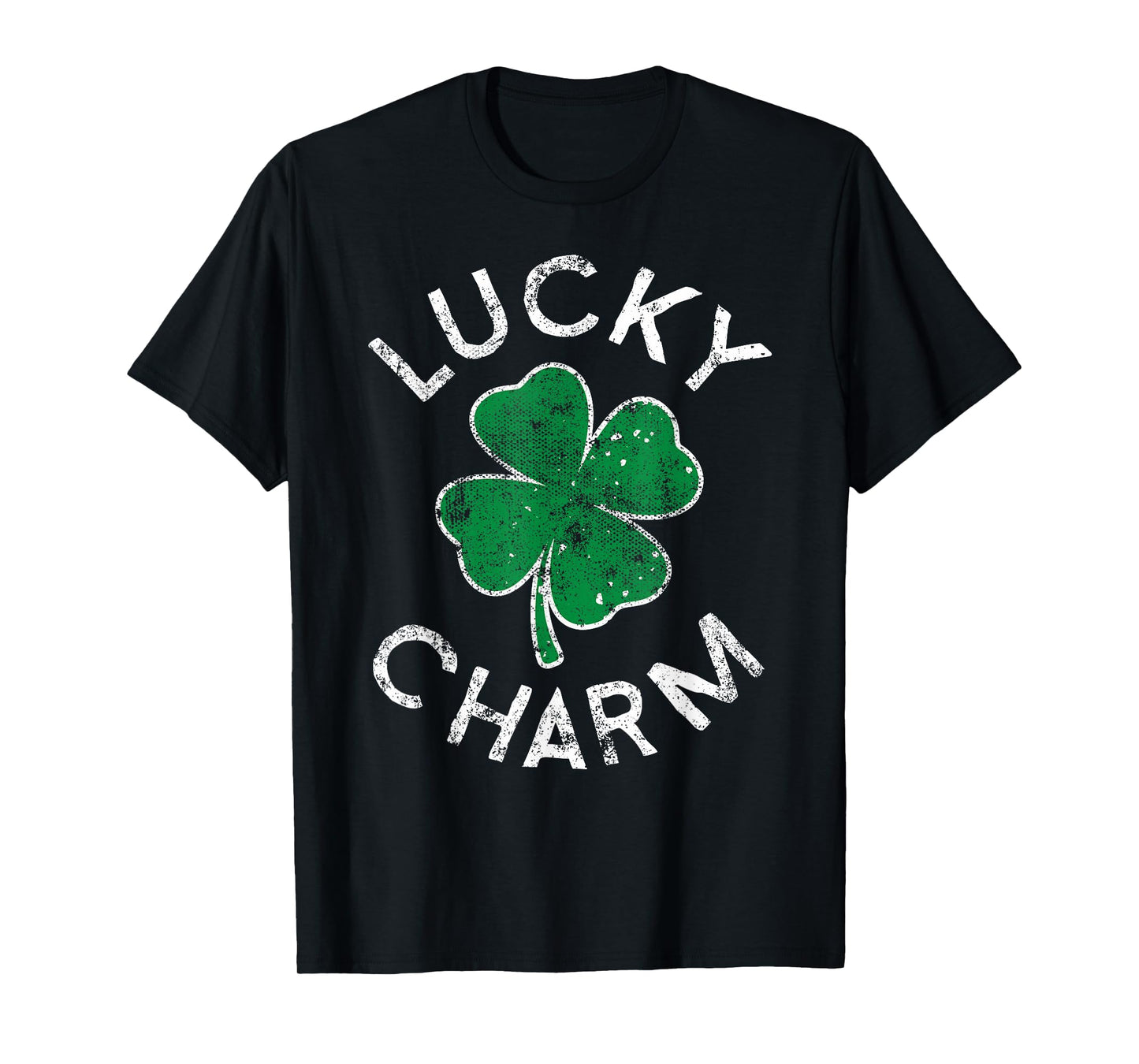 Lucky Charm Clover St. Patrick's Day Distress T-Shirt