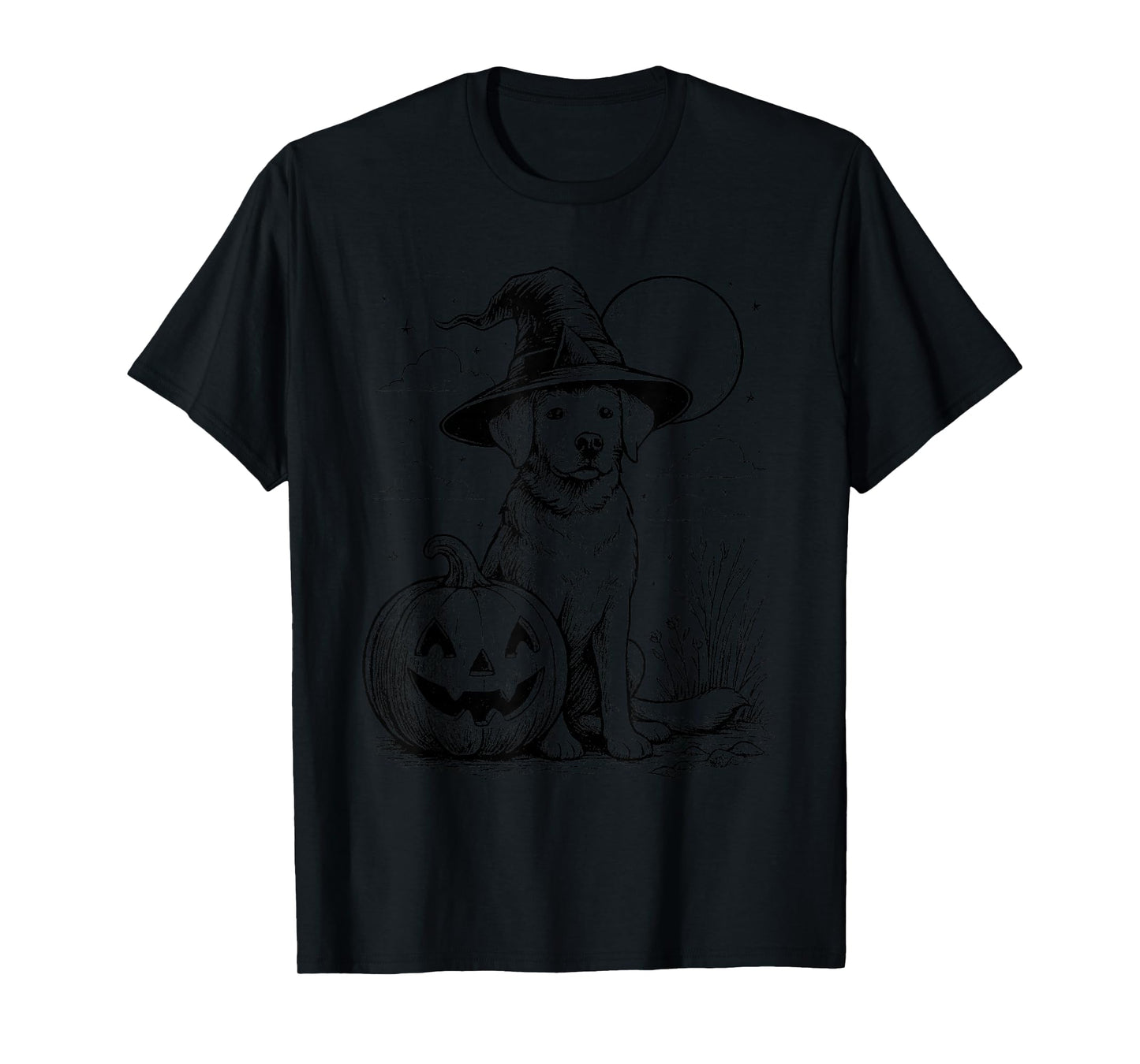 Witch Labrador Halloween - Spooky Art: Dog Lover T-Shirt