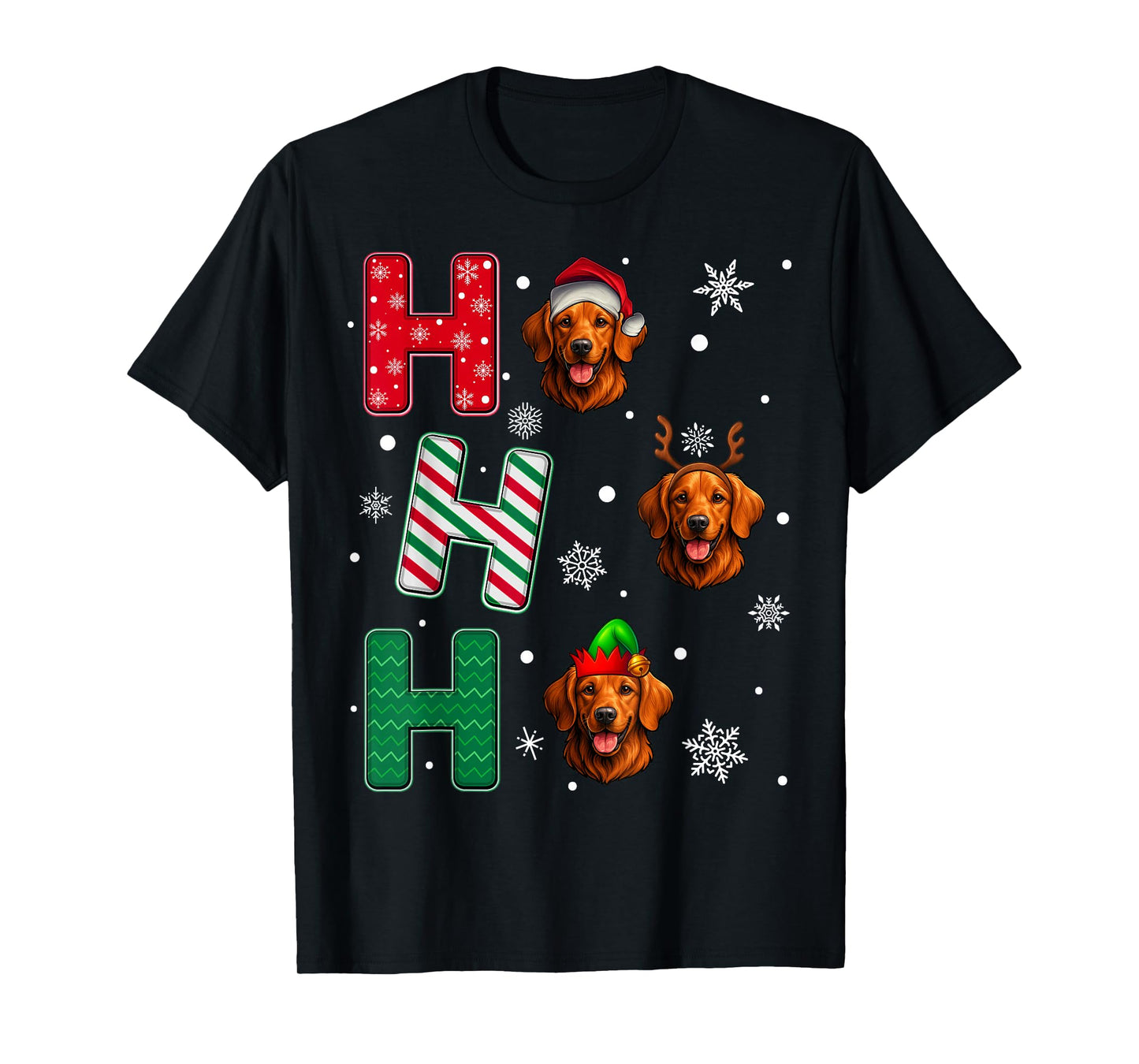 Ho Ho Ho Chesapeake Bay Retriever Dog Christmas Santa Xmas T-Shirt