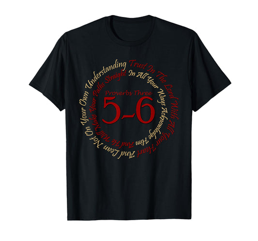 Christian Religious TShirt Proverbs 3:5-6 Trust In The Lord T-Shirt